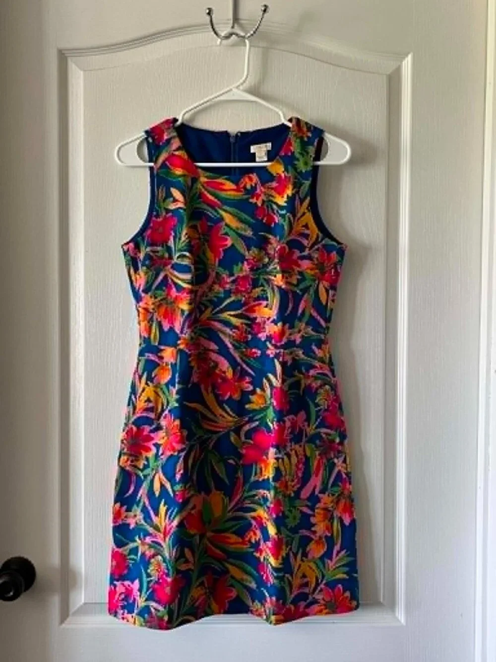 J.Crew Sleeveless Sheath Dress Tropical Floral Print size 2